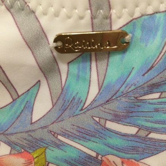 RAISINS Floral Off the Shoulder‎ Floral One Piece Ruffled Swimsuit Med - Picture 9 of 14